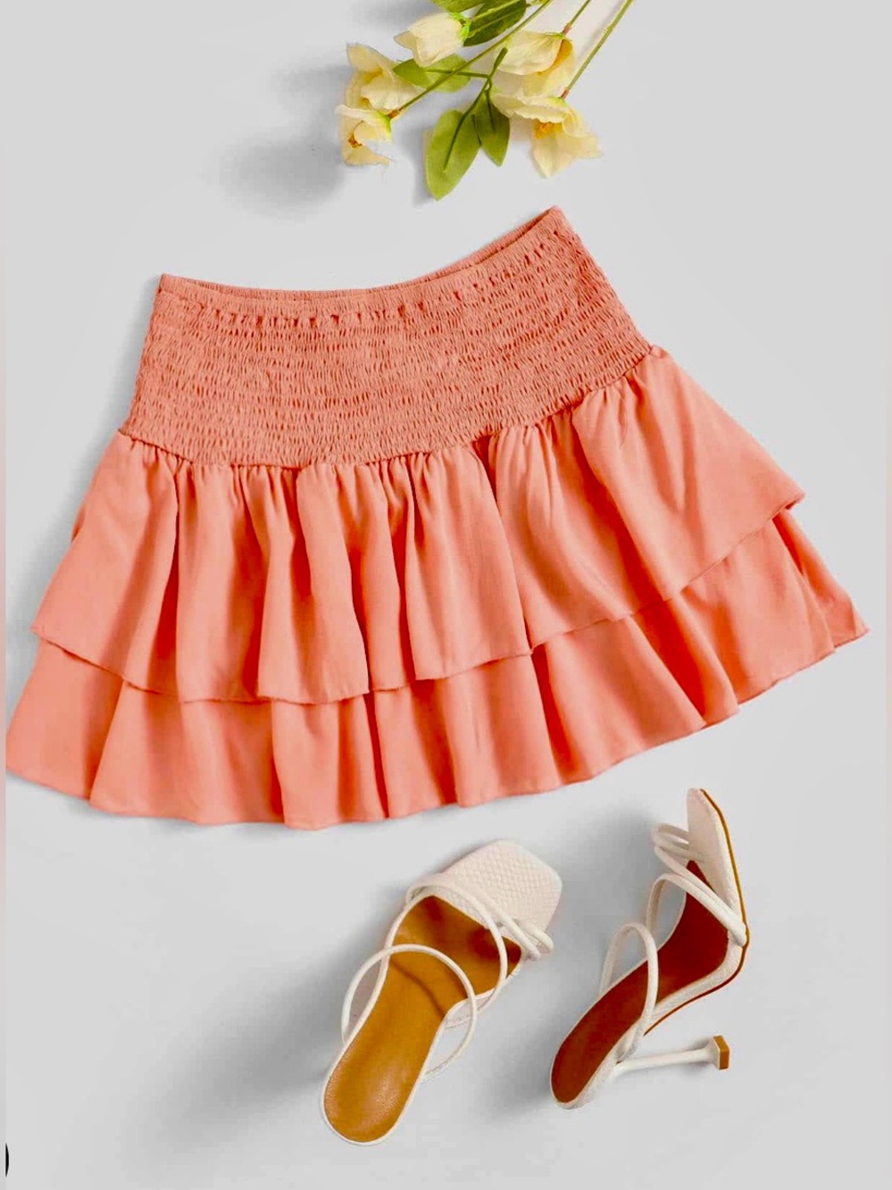 NWT Simply Southern High-Waisted Ruffle Shirt | Medium